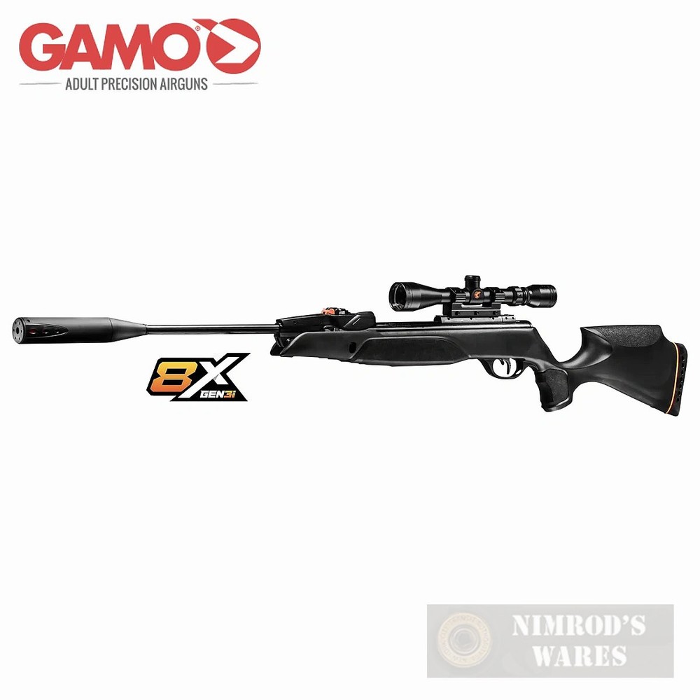 GAMO .25 8-Rd AIR RIFLE 965 fps Swarm Magnum PRO 8X GEN3i + SCOPE 6110039063554
