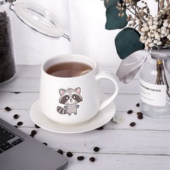 20Pcs Random Cute Raccoon Animal Cartoon Waterproof Stickers