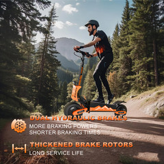 Dual Motor 5600W Electric Scooter 60V 27AH Adult Folding Off Road EScooter 50MPH