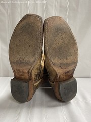 Justin BR733 Distressed Brown Leather Square Toe Western Cowboy Boots Size 8.5 D