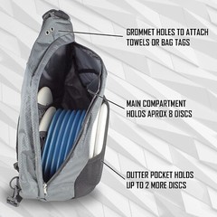 Infinite Discs Slinger Bag – Disc Golf Backpack, 6-12 Discs, Multiple Colors