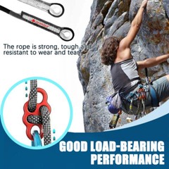 27KN Prusik Cord Pre-Sewn Loop Rescue Safety Rope for Rock Climbing Arborist