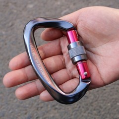 4 Pcs-25KN Aluminum Locking Carabiner Clips Rock Climbing Spring Snap Hooks Lot