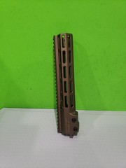 Mfour slot system mk16 style airsoft aeg 13.5in cnc aluminum tan fore end Logoed