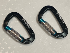 2 Kobra Tech Aluminum Carabiner 3″ D Shape, Loading Capacity 12 KN (2698 lb.)