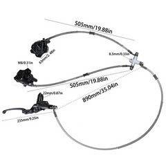 Front Hydraulic Twin Disc Brake Calipers System + Pads 150cc 250cc Quad ATV