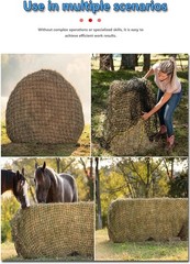 5 * 5Ft Heavy Duty Slow Feeding Horse Hay Net – 1.75-Inch Knotless Design Saves