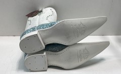 El General Pointed Toe Blue Silver Glitter Western Cowboy Boots Size 10.5