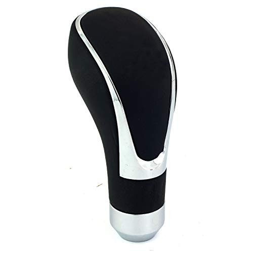 Leather Covered Stick Shift Knobs, MT Gear Car Shifter Handle Fit Most black 1