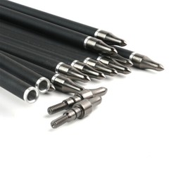 12Pcs 30 Inch Carbon Arrows SP500 OD 7.8mm Archery For Compound/Recurve Bow Hunt