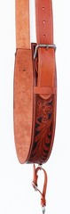 Challenger Western Floral Tooled Leather Rear Flank Back Cinch w/ Billets 9776