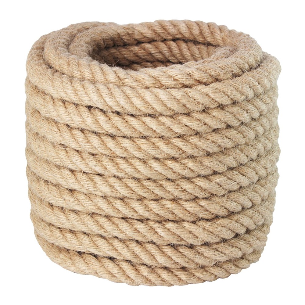 Manila Rope 3/4 Inch x 50 Feet, Twisted Thick Rope for Landscaping, Crafts, S…