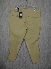 Ariat Heritage Front Zip Breeches 38R Tan Knee Patch Riding Pants Equestrian Men