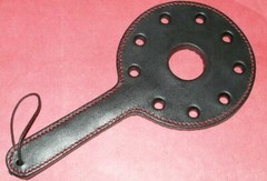 Round or Coffin Black Leather Mini Paddle GOTH GOTHIC – NEW HORSE TRAINER