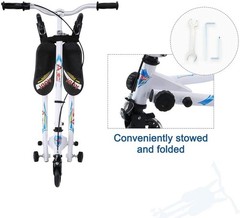 Swing Scooter for Kids, 3 Wheels Foldable Wiggle Kick Scooter Push Drifting w…