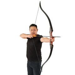 30-50lbs Archery 60″ Wooden Hunting Takedown Recurve Bow RH Adult Longbow Target