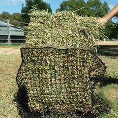 Aoneky Knotless Hay Net for Horses, Large Slow Feed Bag 1.5 inch, Black