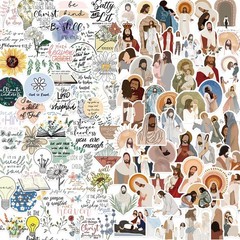 100Pcs Christian Stickers for Water Bottles, Jesus Bible Verse Stickers