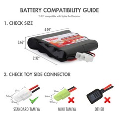 Tenergy 9.6V NiMH 2000mAh Battery Pack with Charger Option Lot
