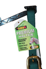 NEW Premium BMB Horse Halter Solid Brass Hardware LARGE 1100-1500lbs GREEN