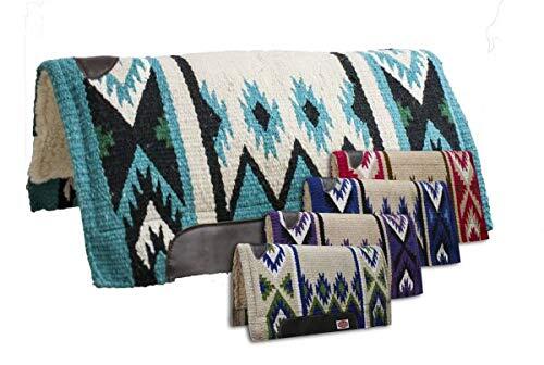 Showman 36″ x 34″ 100% Wool Top Cutter Style Saddle Pad w/ Navajo Design