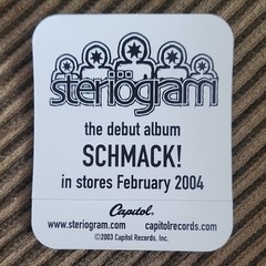 Steriogram Schmack! Graphic Logo Skateboard Sticker Album Promo