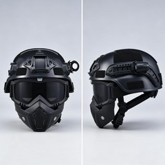 Tactical Airsoft Helmet with Detachable Goggles and Full : Military Gear for …