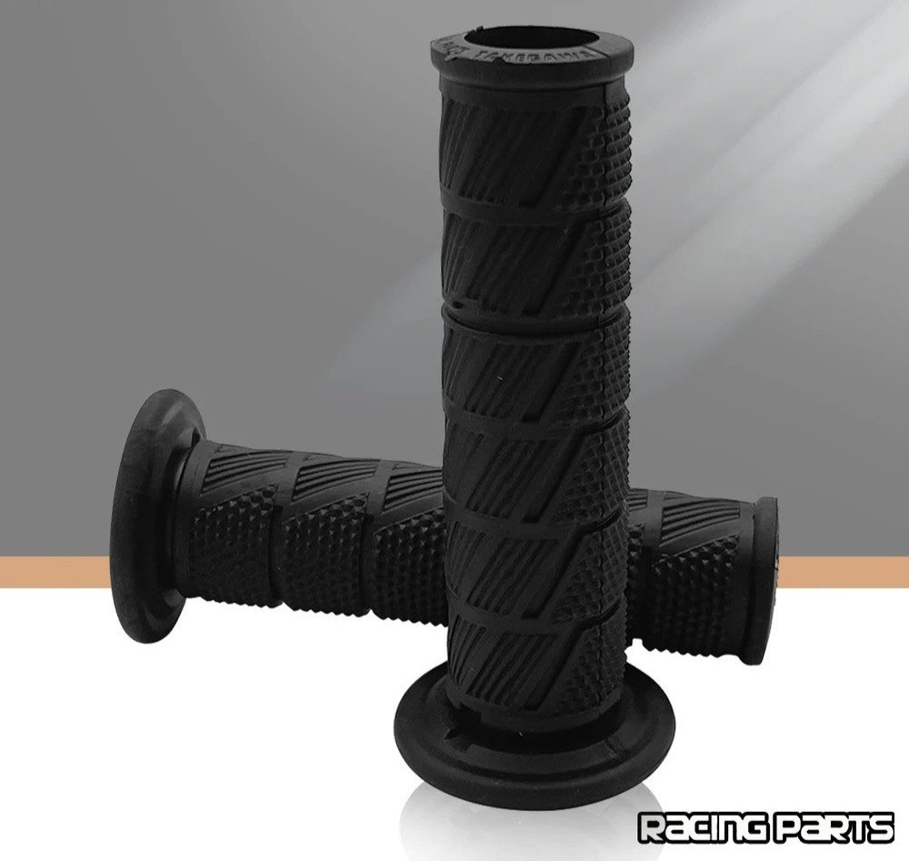 Motorcycle Rubber Grips 22mm Retro Handlebar for Cafe Racer Bike