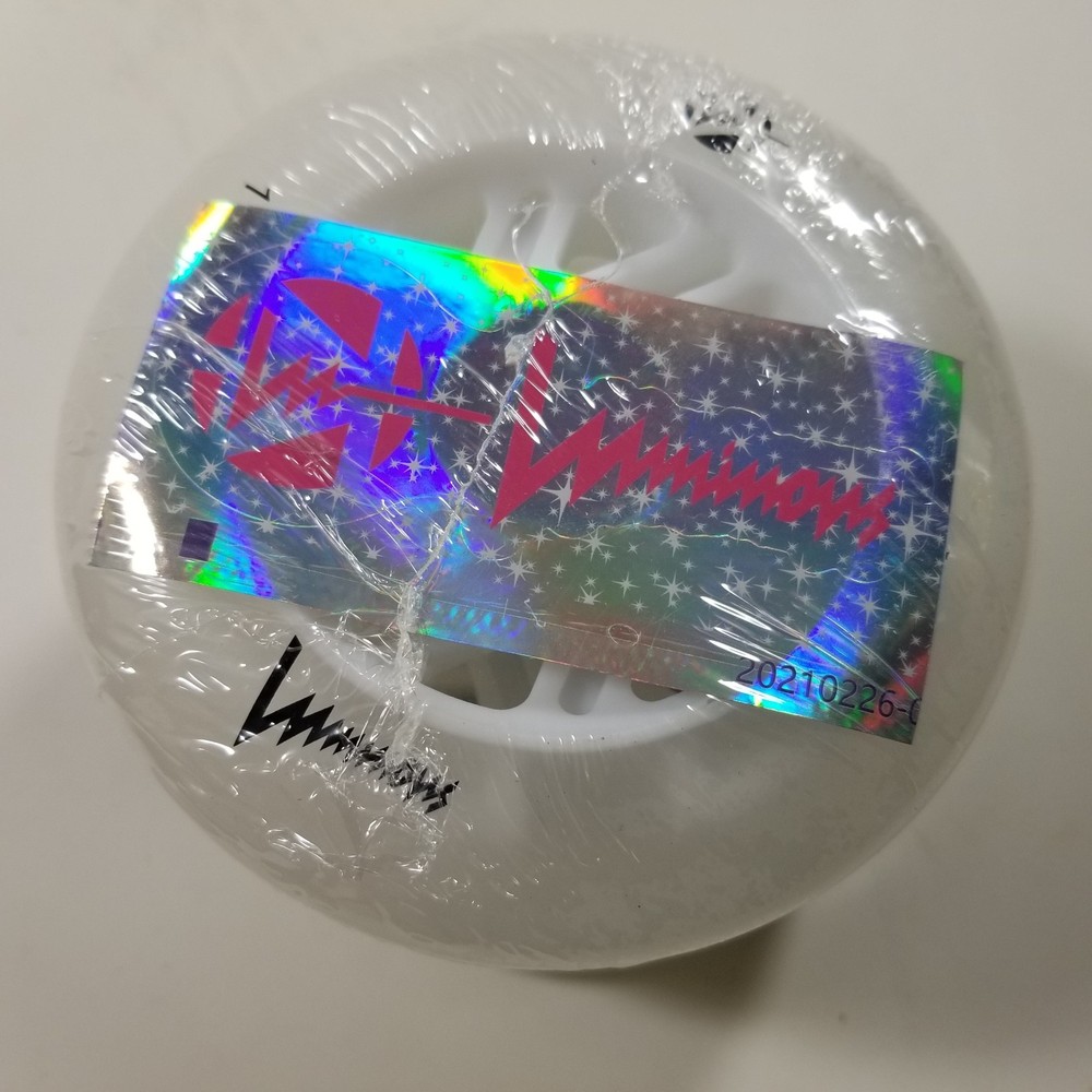 Luminous WHITE 110mm 85A LED Light Up Inline Skates Wheels (3 Pack)