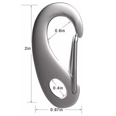 4 Pcs 2 Inch Heavy Duty 304 Stainless Steel Spring Snap Hook Clip Carabiner C325
