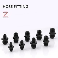 4AN External Thread to 3AN Flared Coupler Union Fitting, Aluminum AN4-AN3