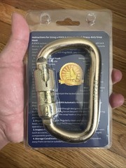 Heavy Duty Alloy Steel Auto-Locking Climbing Carabiner 45KN Twist Lock Rock Tree