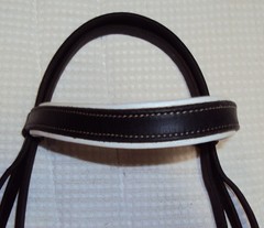 DOVER CIRCUIT Bridle & Bit – PADDED – 2-Tone Black & White – GREAT FREE Reins