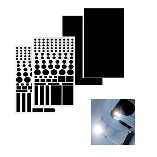 4 Sheets LED Light Blocking Stickers LED Light Blackout Sticker for Routers TVs