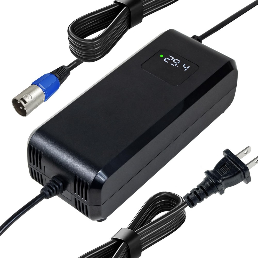 29.4V 5Amp Lithium Battery Charger 3 Pin XLR Connector for 24V 25.2V Li-ion B…