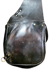 WWI UNITED STATES CALVALRY LEATHER SADDLE BAGS EXTRAORDINARY CONDITION BY LONG