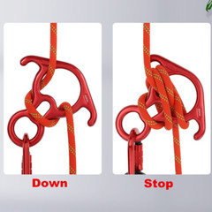 50KN Rescue Figure 8 Descender Large Bent-ear Rappel Gear Belay Climbing Device