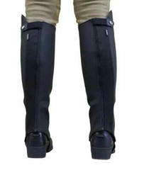 BasEQ Riding Half Chap Children’s Equestrian Equine Synthetic Nubuck Addy Medium