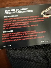 Eight Ball Multi Sport Pad Set 3-Pack Knee Elbow Wrist Protection Youth 14+