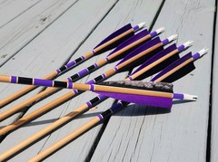 Half Dz 11/32 Cedar Arrows 31″ RW Fletch 5″ 35-45# With 130gn Field Points