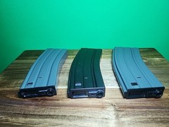 Lot of 3 BB / Airsoft Magazine Black Metal Polymer AR Style