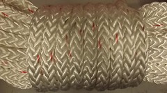 3/4″ x 50′ 12-Strand Braided Polyester Rope, Wire Pulling Line, Bull Rope