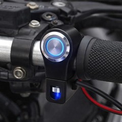 Handlebar ON/Off Switch, DC 10-12V to AC 220V Motorcycle 7/8” Start Button