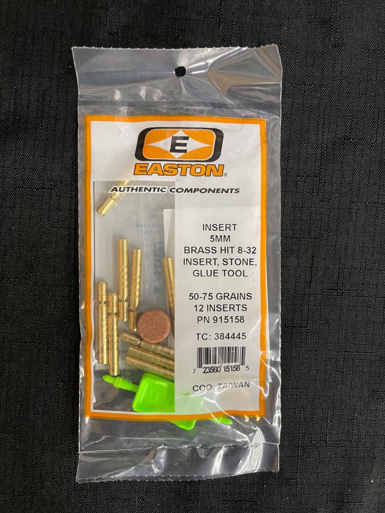 Easton Archery 5MM Brass X HIT Break Off 50-75 Grain Insert 12 Pack BRAND NEW