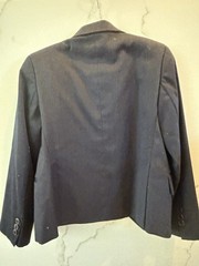 Devon-Aire Women’s English Show Coat Riding Jacket Navy Pinstripe 4-Button 6
