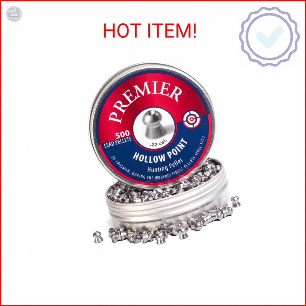 Crosman Premier LHP22 .22-Caliber Hollow Point Pellets (500-Count)