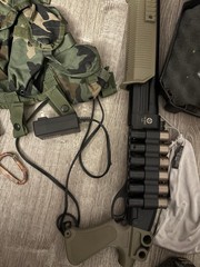 Airsoft Gear Lot AK47 M70AB2 Zastava Kalashanikov AEG Skorpion Shotgun chestrig