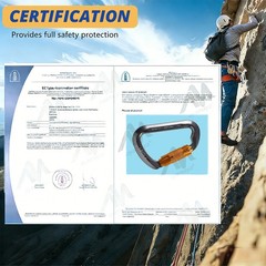 Heavy Duty 30KN Auto Locking Carabiner Auto Lock D Shape Clip for Rock Climbing