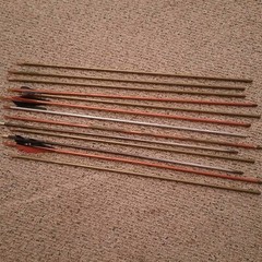 13 Vintage Metal Arrow Shafts, 5/16″ , 30″ – 32″ Long