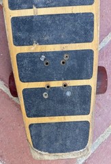 Vintage 1970’s Skateboard Deck Complete Tracker Trucks Tiger Trak IV 4 Wheels